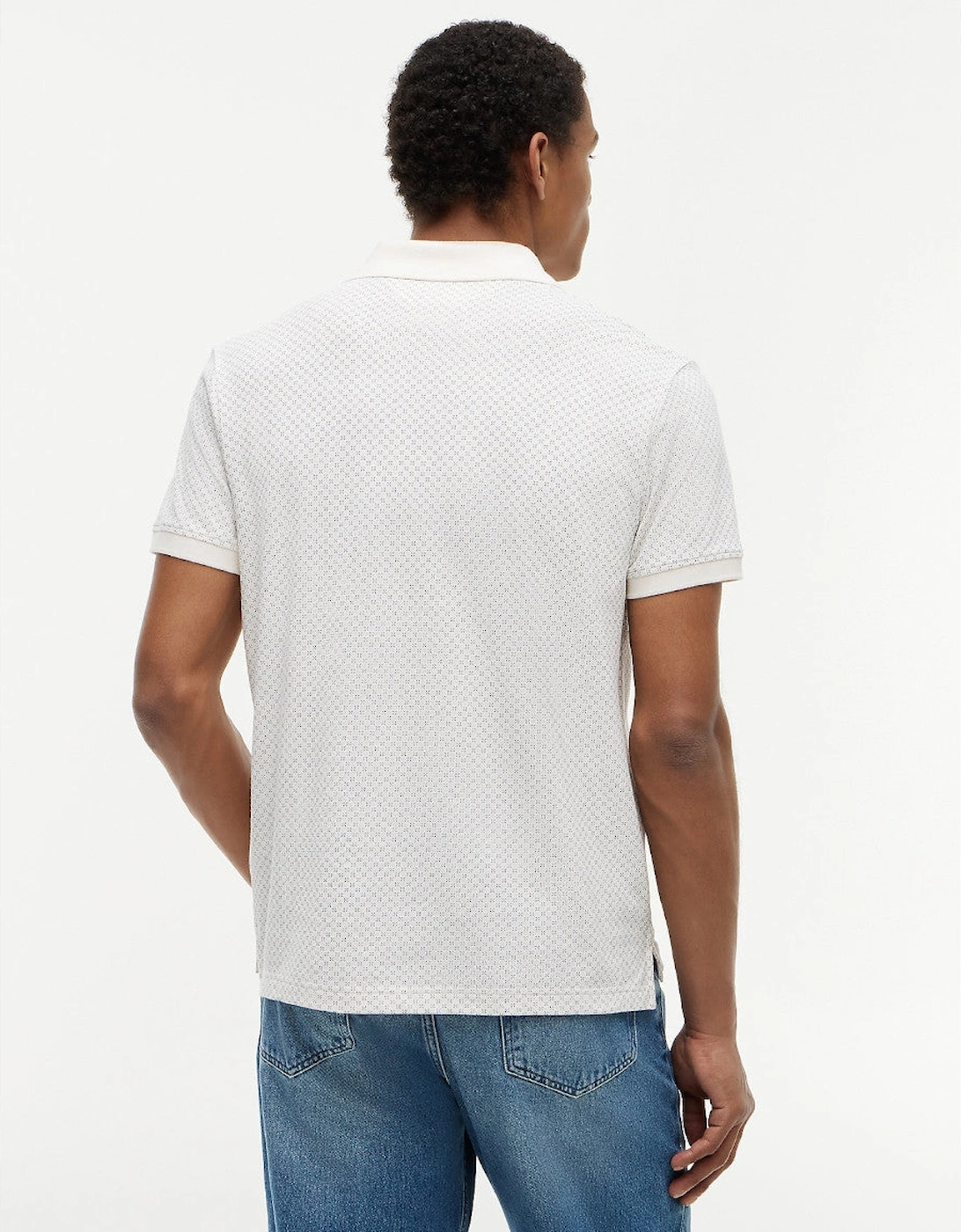 Tommy Hilfiger Microprint Pique Polo Shirt Z00 Ivory Petal