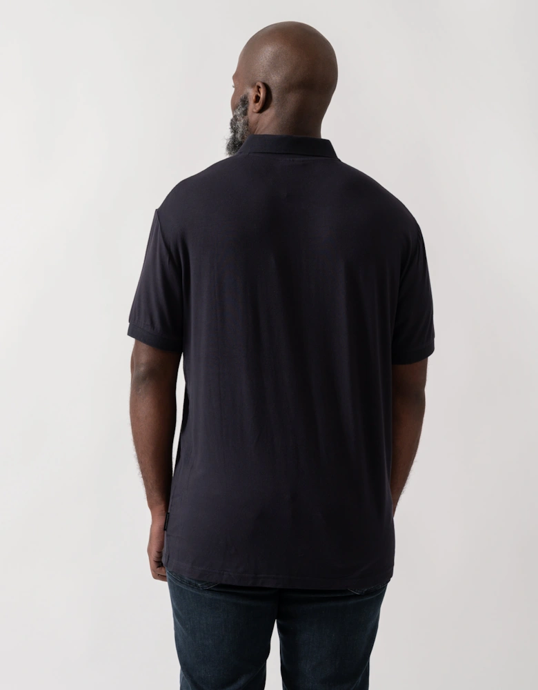 Armani Exchange Mens Zip Polo Shirt in Techinical Fabric - Deep Navy UB101