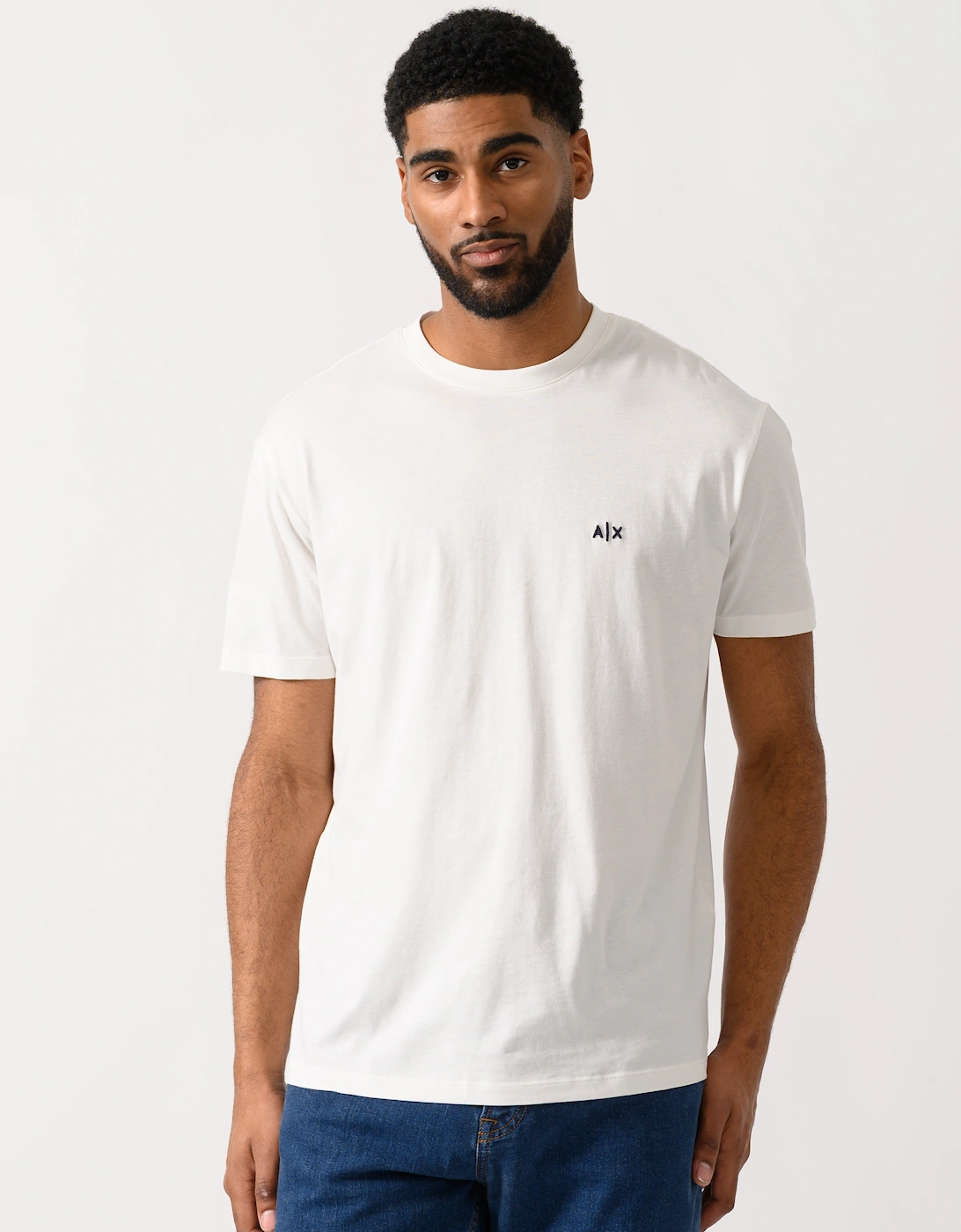 Armani Exchange Mens A|X Monogram T-Shirt - Off White U0009, 5 of 4