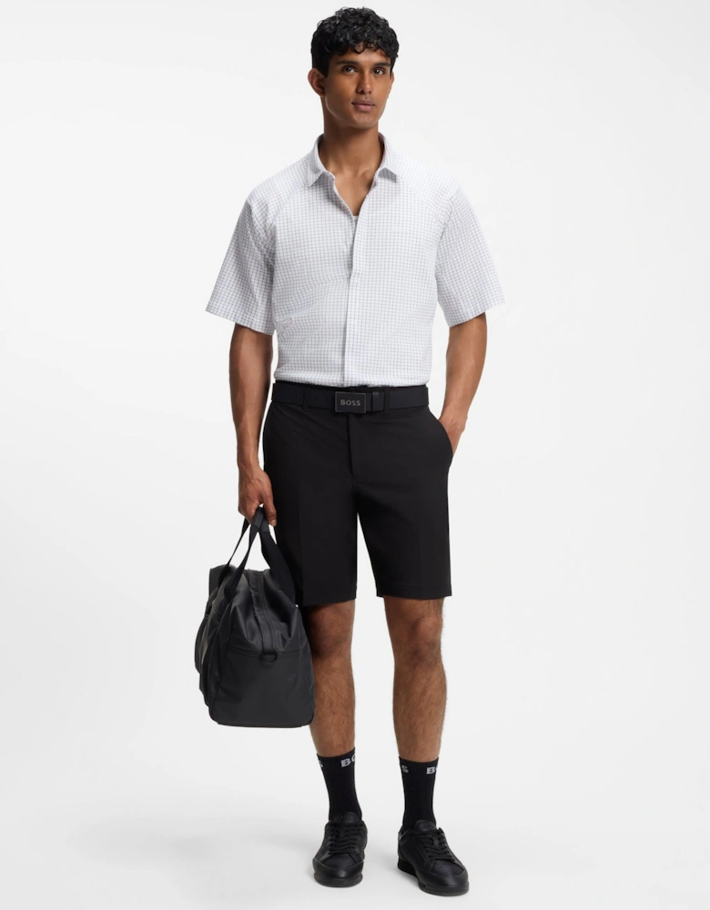 BOSS Green S_Commuter Mens Slim-fit shorts in water-repellent stretch fabric - Black 001