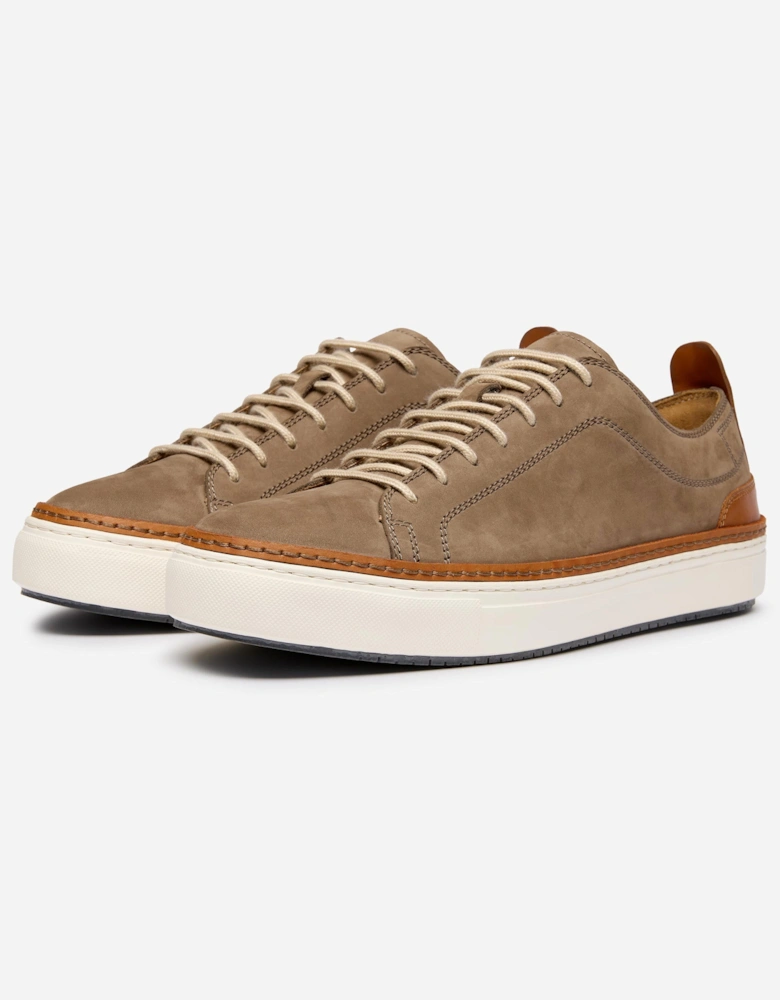 Oliver Sweeney Lopes Nubuck Mens Cupsole Trainers - Taupe