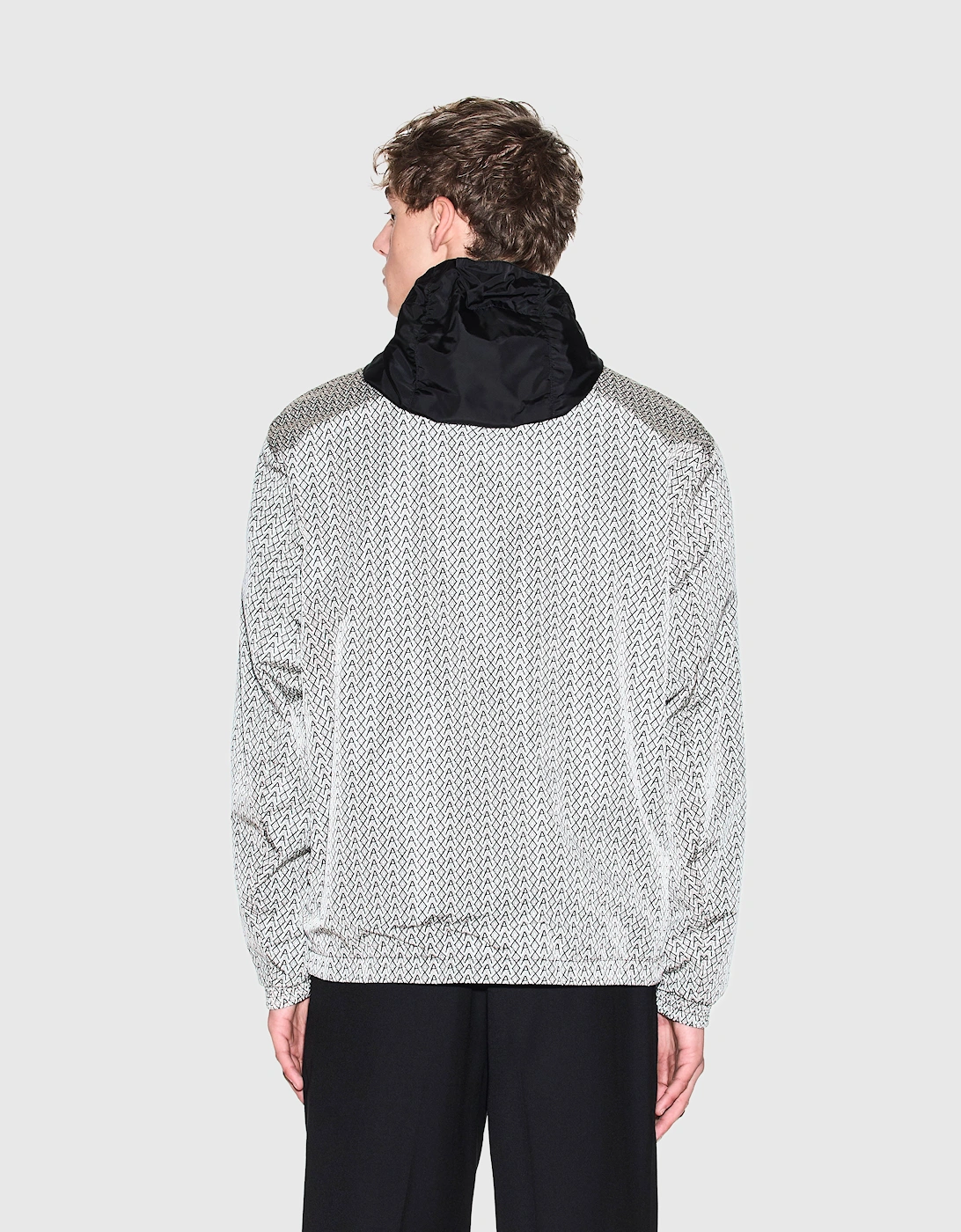 Armani Exchange Mens AX Pattern Reversible Jacket - Cream/Black M0245