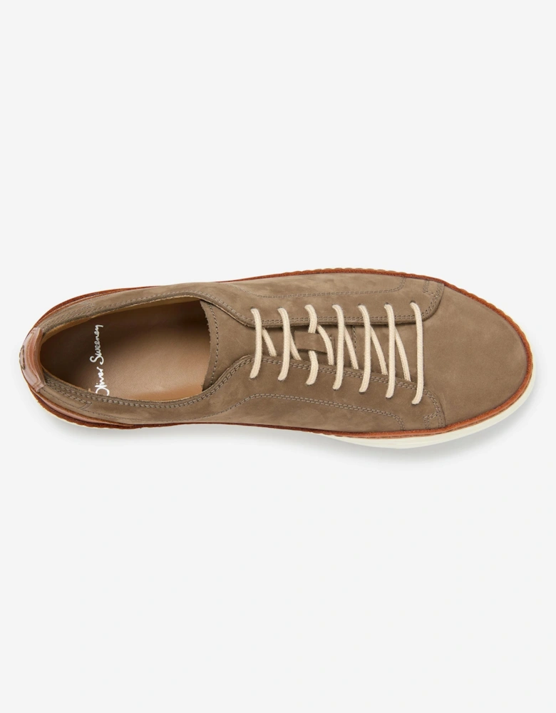 Oliver Sweeney Lopes Nubuck Mens Cupsole Trainers - Taupe