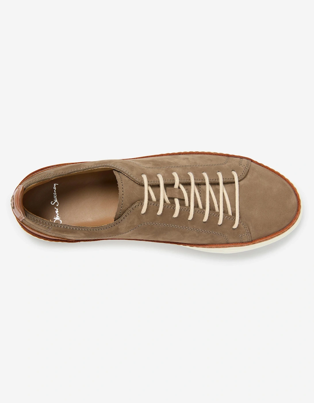 Oliver Sweeney Lopes Nubuck Mens Cupsole Trainers - Taupe