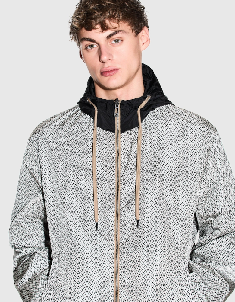 Armani Exchange Mens AX Pattern Reversible Jacket - Cream/Black M0245
