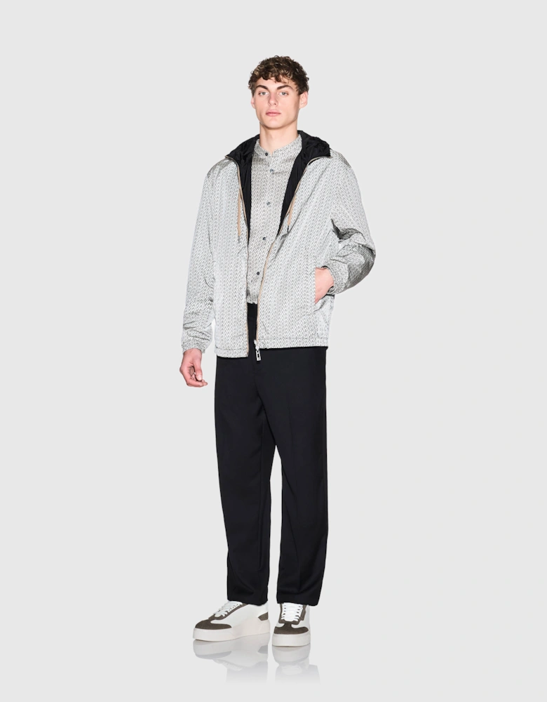 Armani Exchange Mens AX Pattern Reversible Jacket - Cream/Black M0245