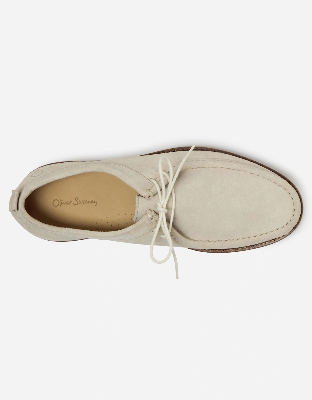 Oliver Sweeney Marana Calf Suede Mens Moccasin Shoes - Sand