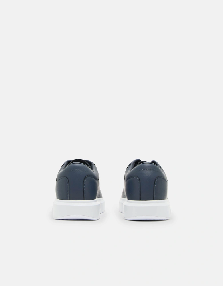 Armani Exchange Mens Leather Sneakers - Navy 00285