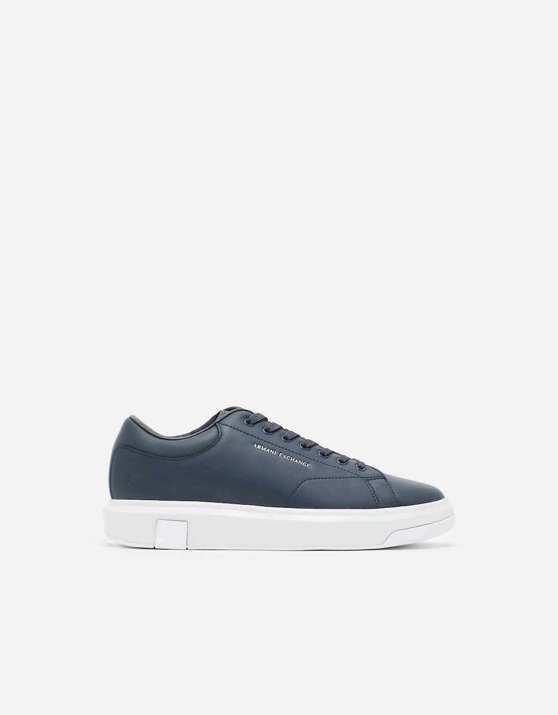 Armani Exchange Mens Leather Sneakers - Navy 00285