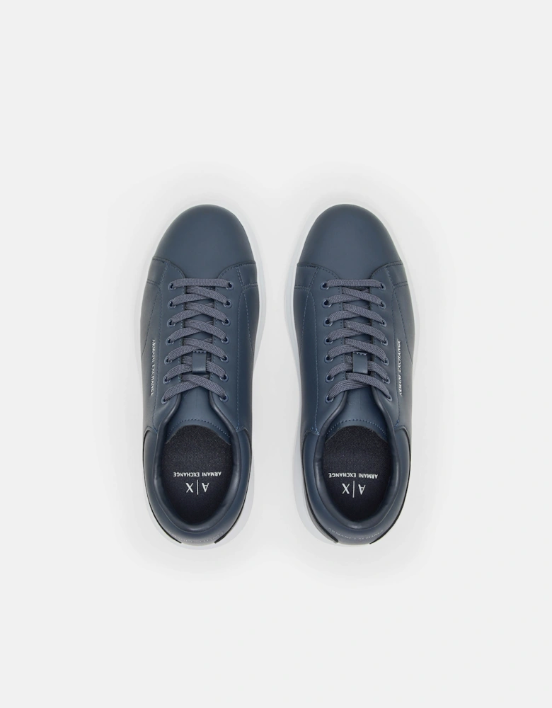 Armani Exchange Mens Leather Sneakers - Navy 00285