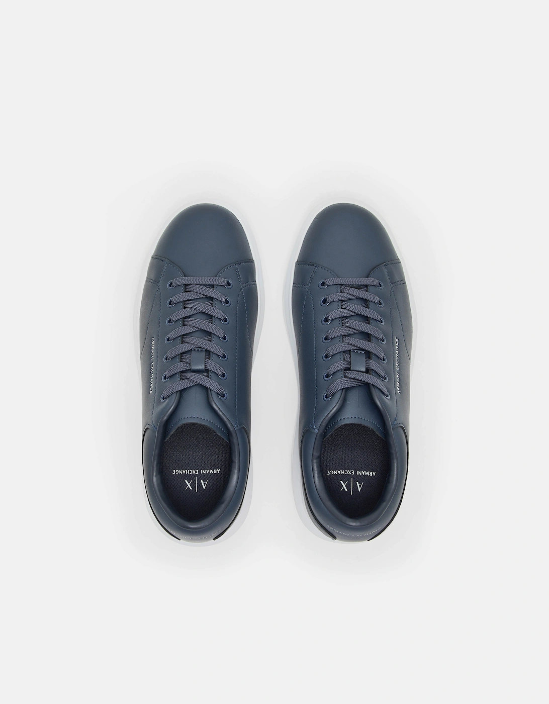 Armani Exchange Mens Leather Sneakers - Navy 00285