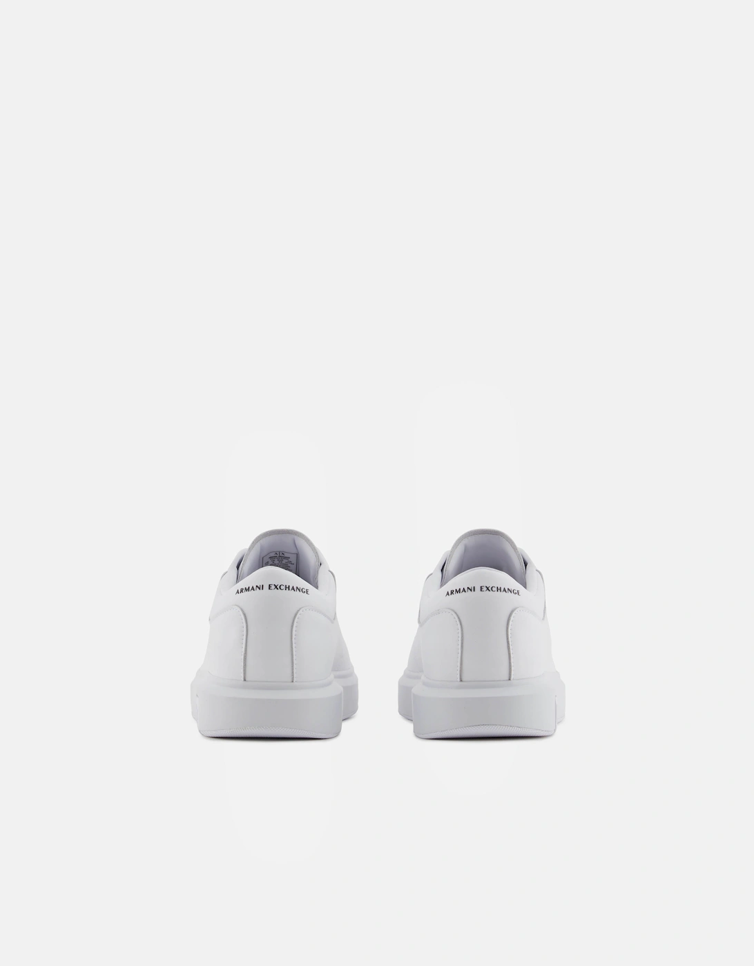Armani Exchange Mens Leather Sneakers - Optical White 00152