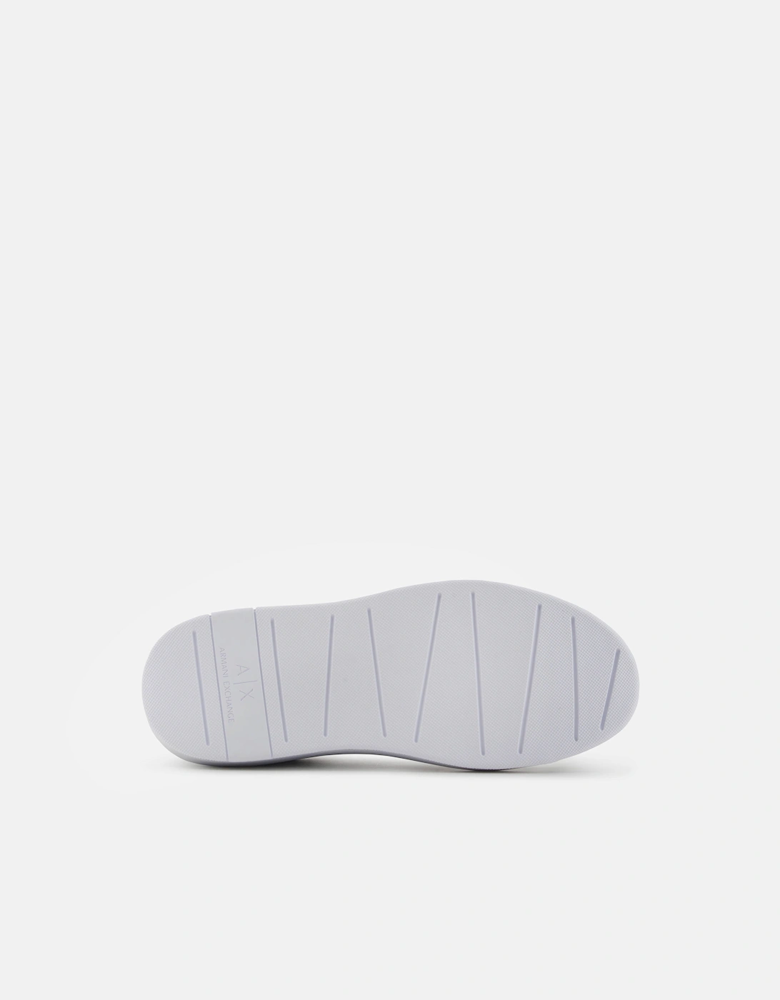 Armani Exchange Mens Leather Sneakers - Optical White 00152