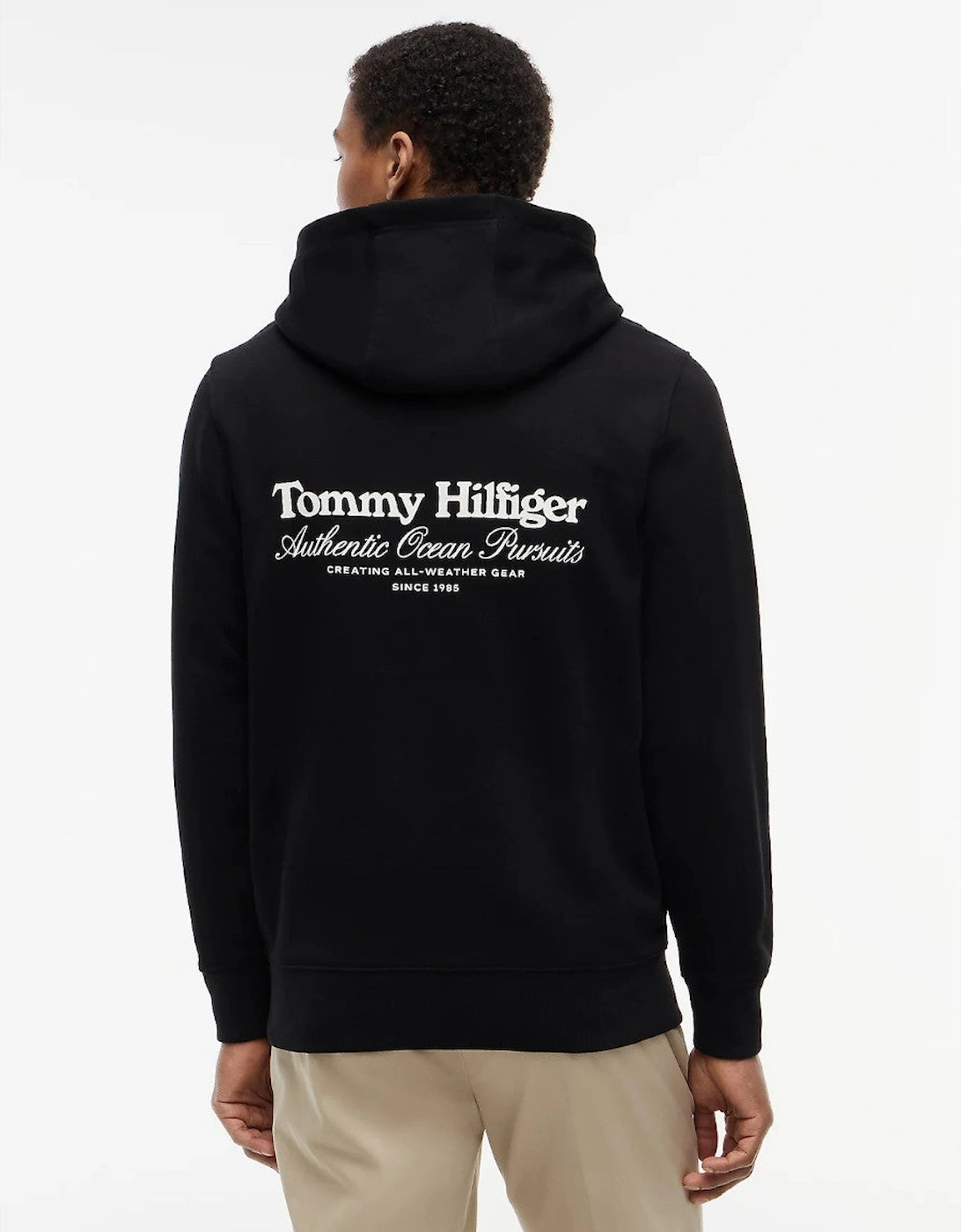 Tommy Hilfiger Nautical Back Graphic Hoody BDS Black