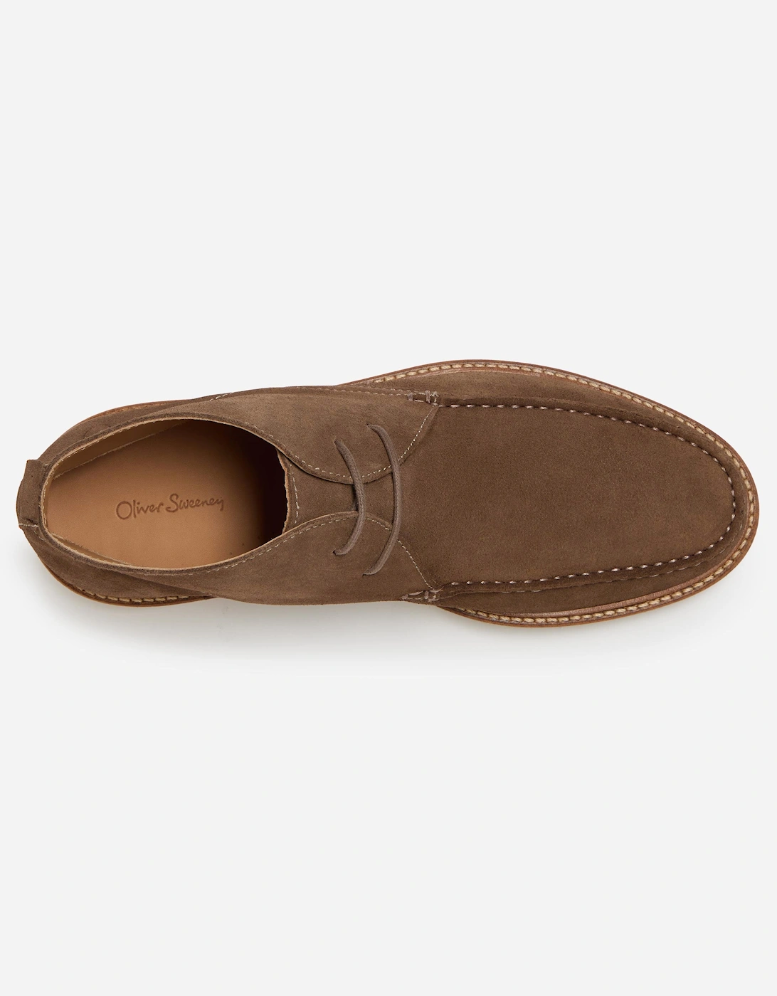 Oliver Sweeney Xixona Mens Calf Suede Moccasin Boots - Taupe