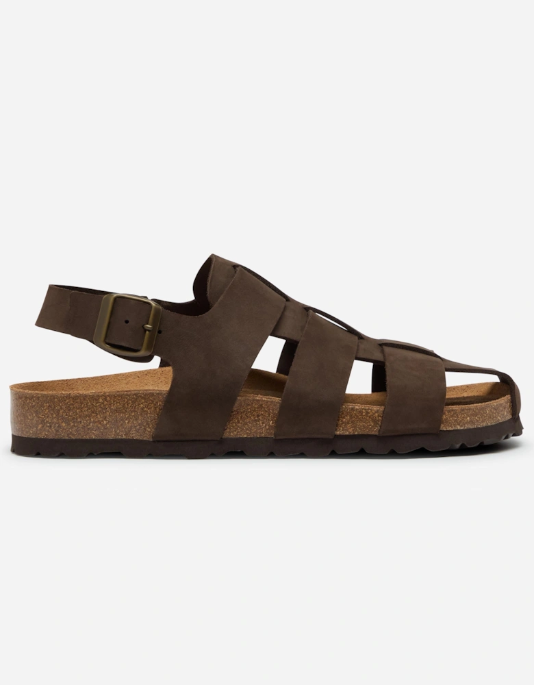 Oliver Sweeney Astorga Mens Calf Leather Fisherman Sandals - Brown