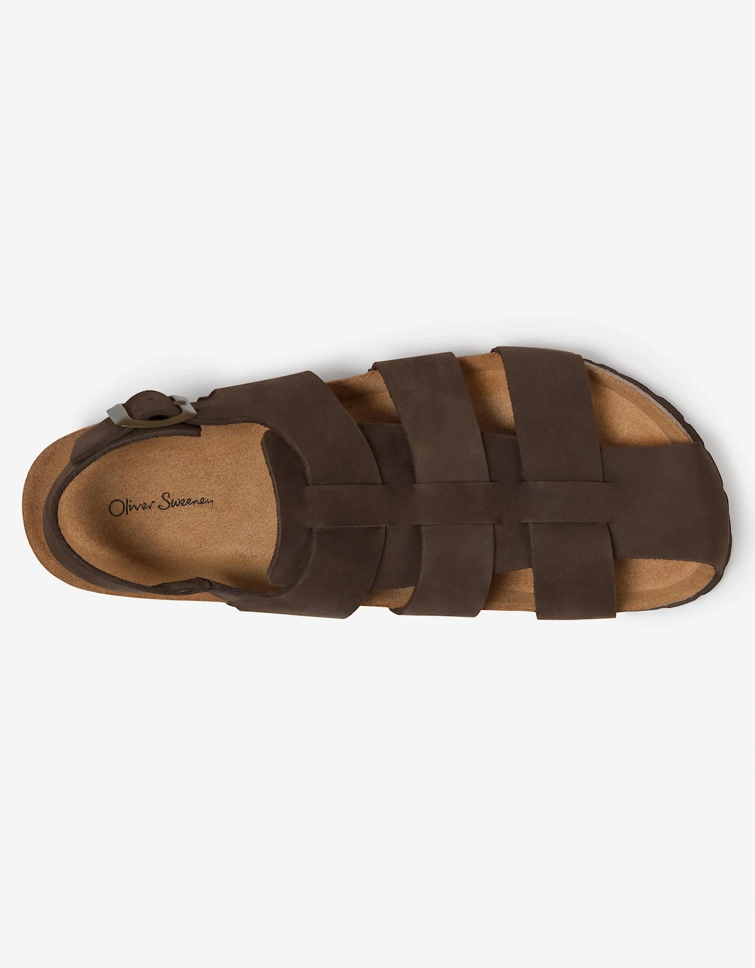 Oliver Sweeney Astorga Mens Calf Leather Fisherman Sandals - Brown