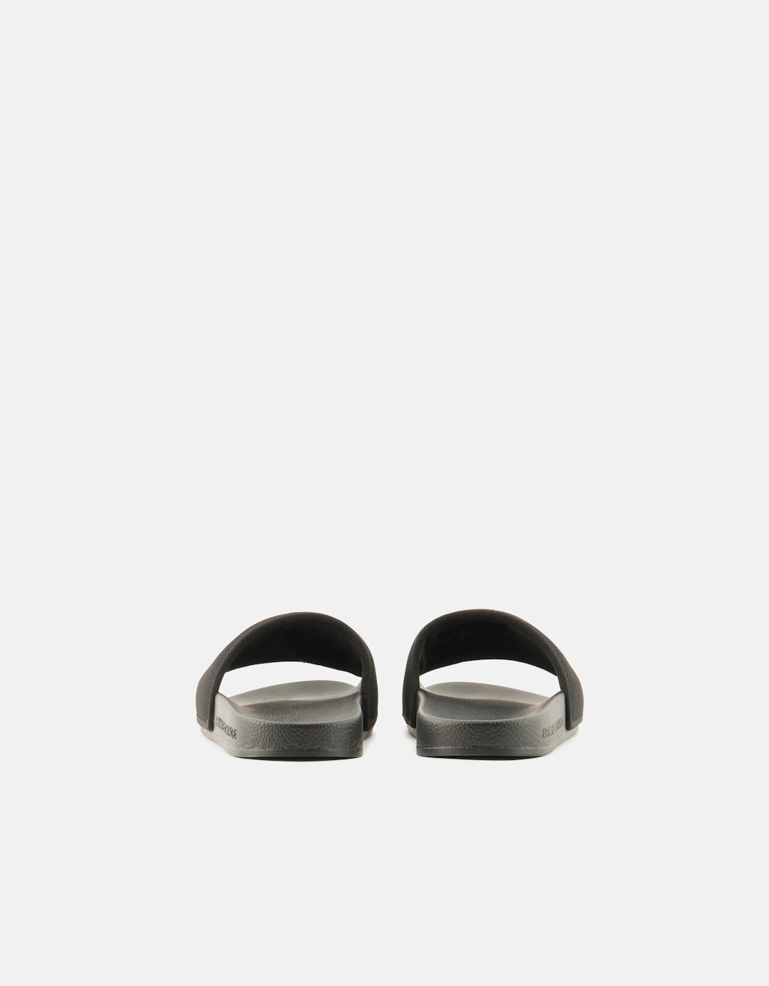 Armani Exchange Mens A|X Logo Sliders - Black/Optical White S277