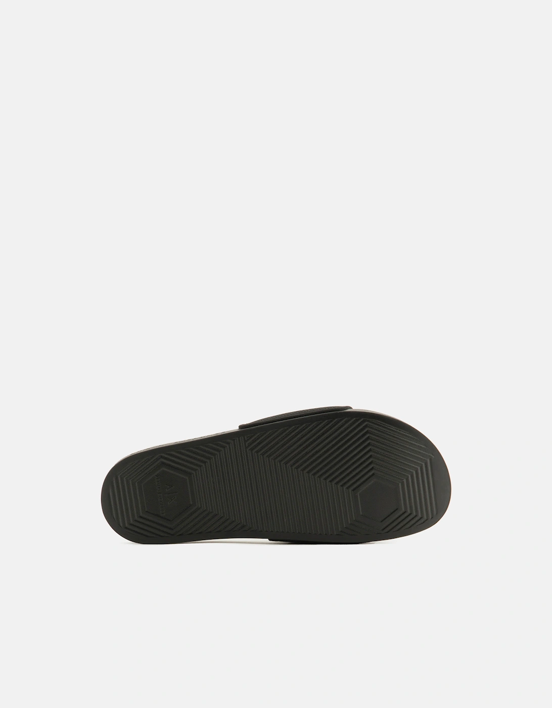 Armani Exchange Mens A|X Logo Sliders - Black/Optical White S277