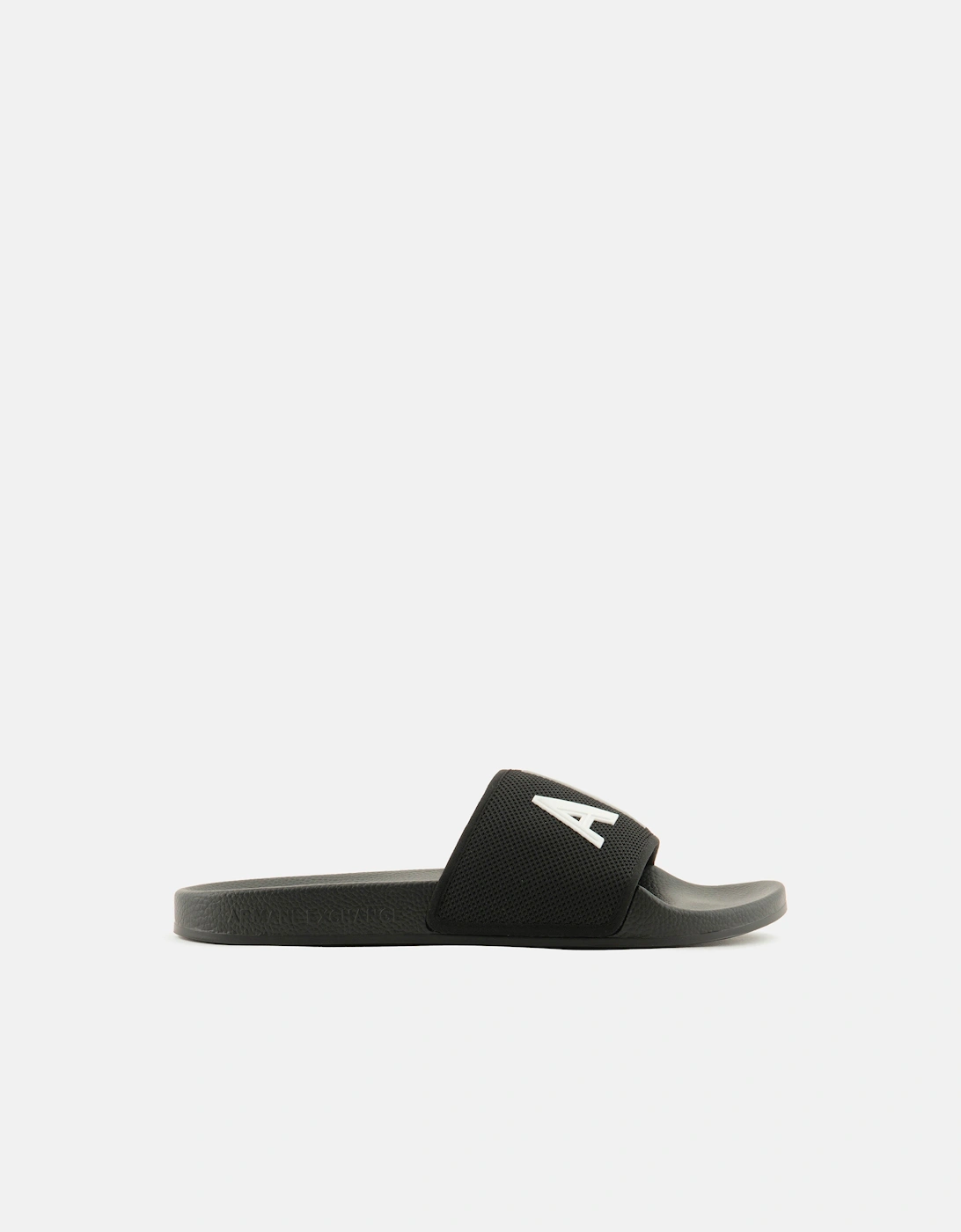 Armani Exchange Mens A|X Logo Sliders - Black/Optical White S277, 6 of 5