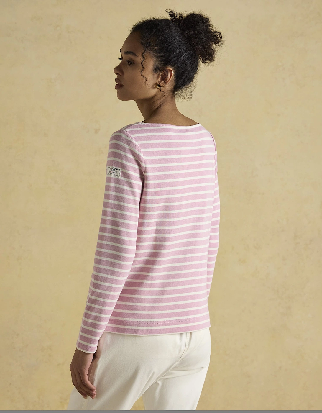 Joules HARBOUR Womens Sweatshirt Pink Stripe
