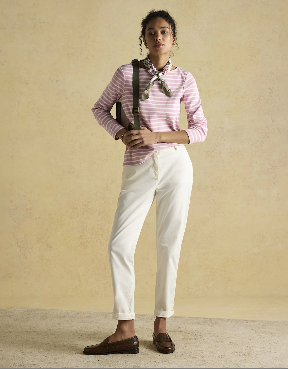 Joules HARBOUR Womens Sweatshirt Pink Stripe