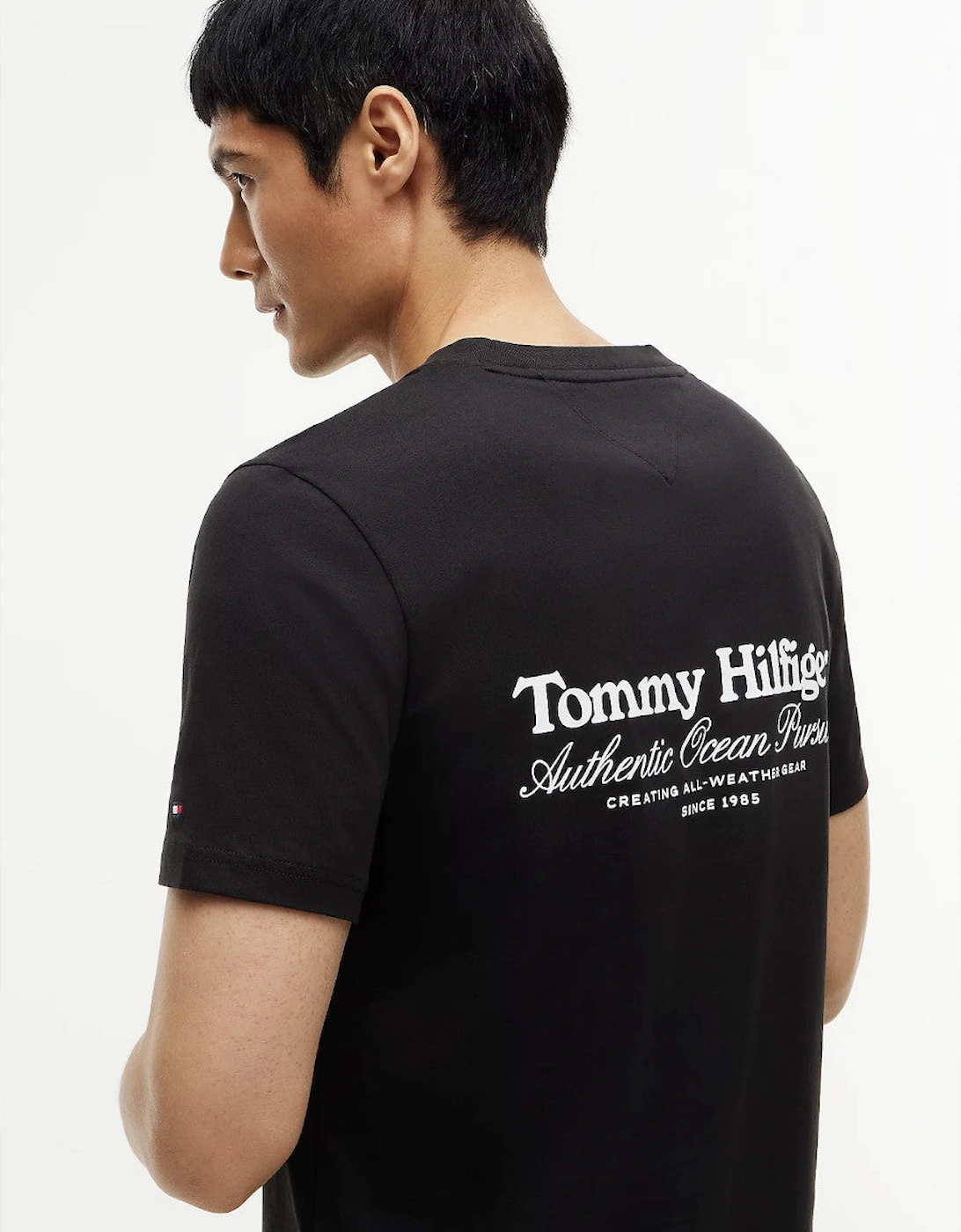 Tommy Hilfiger Nautical Back Graphic T-Shirt BDS Black