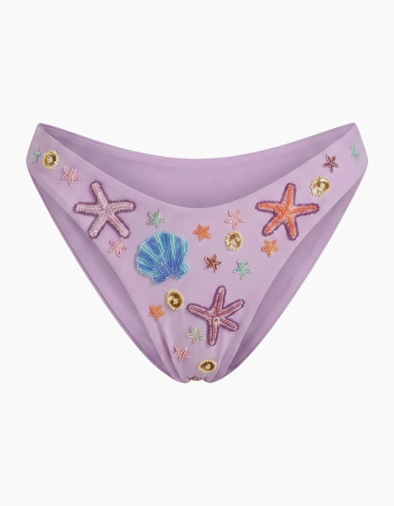 Quinn Embellished Slip On Bikini Bottoms in Stock