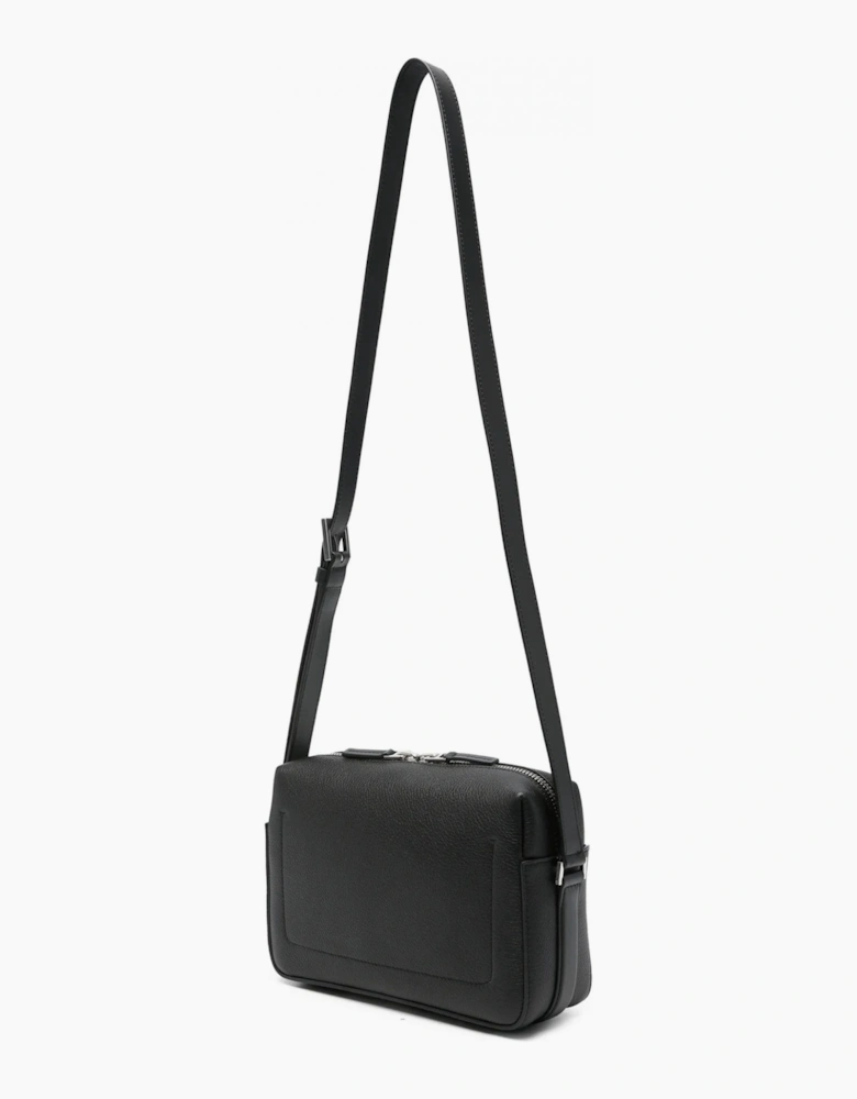 Grain Leather T Line Camera Bag Black