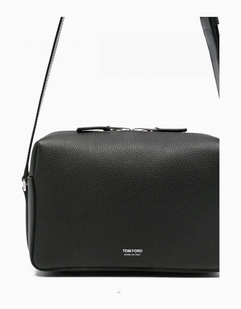 Grain Leather T Line Camera Bag Black