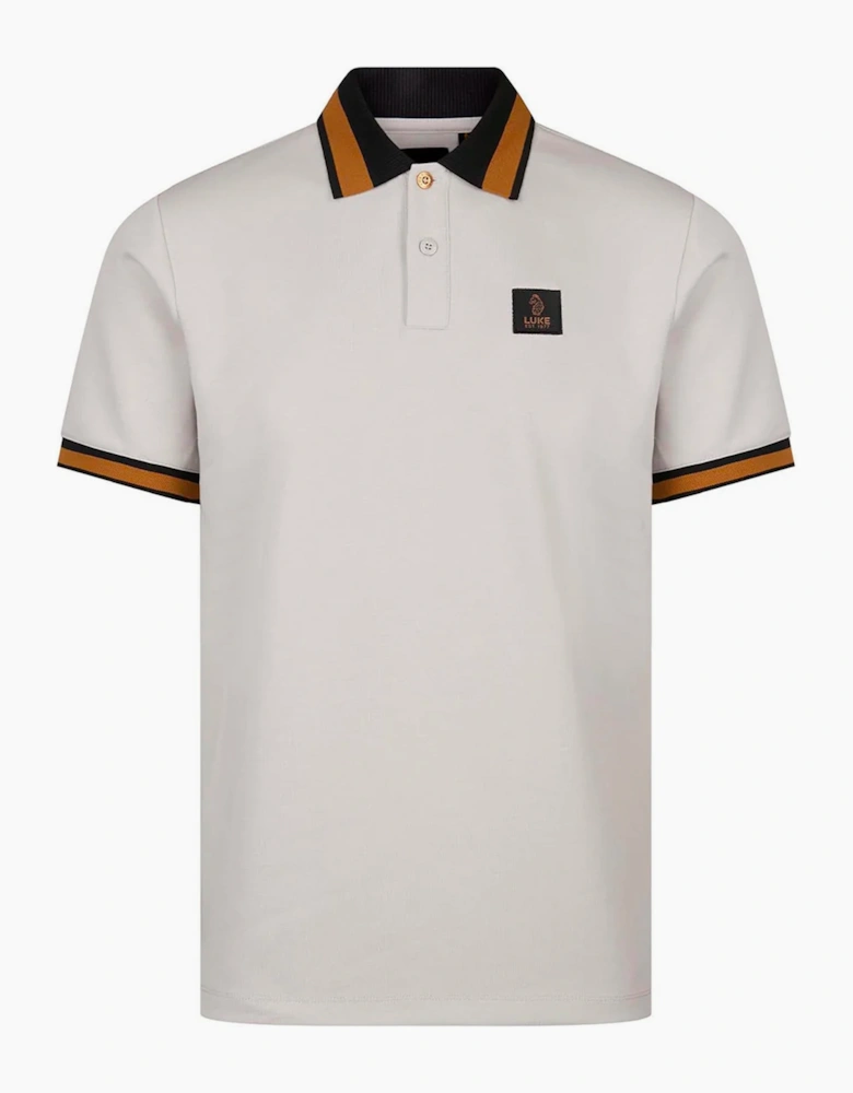 Luke 1977 Makati detailed polo shirt ICE GREY