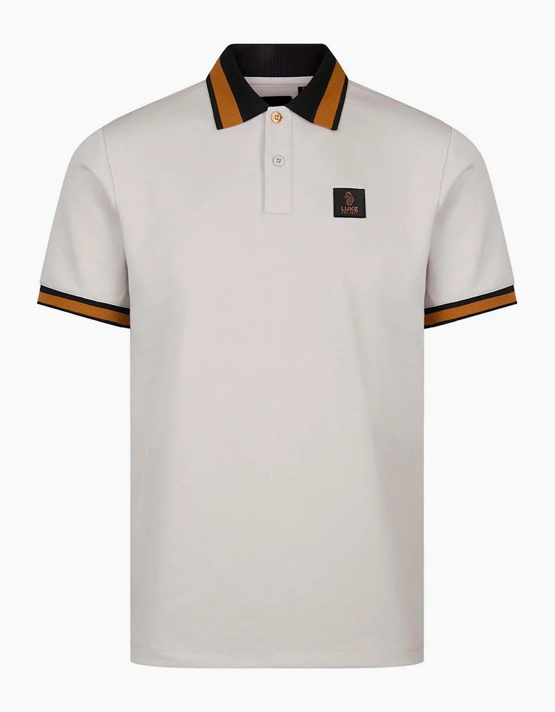 Luke 1977 Makati detailed polo shirt ICE GREY