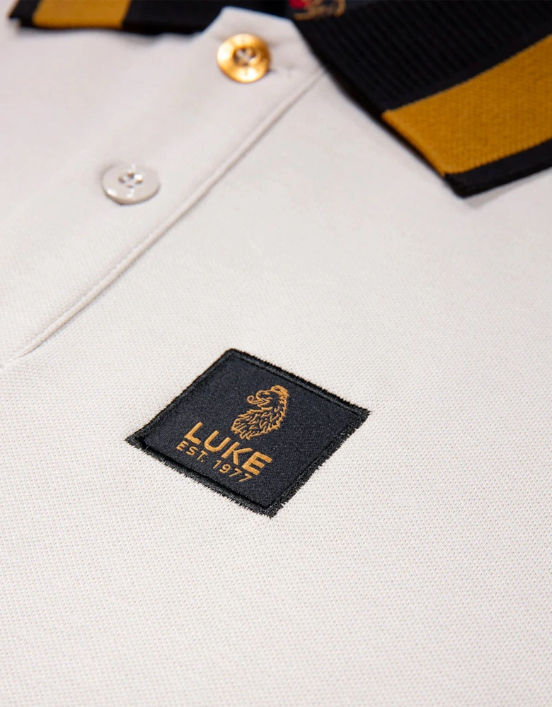 Luke 1977 Makati detailed polo shirt ICE GREY
