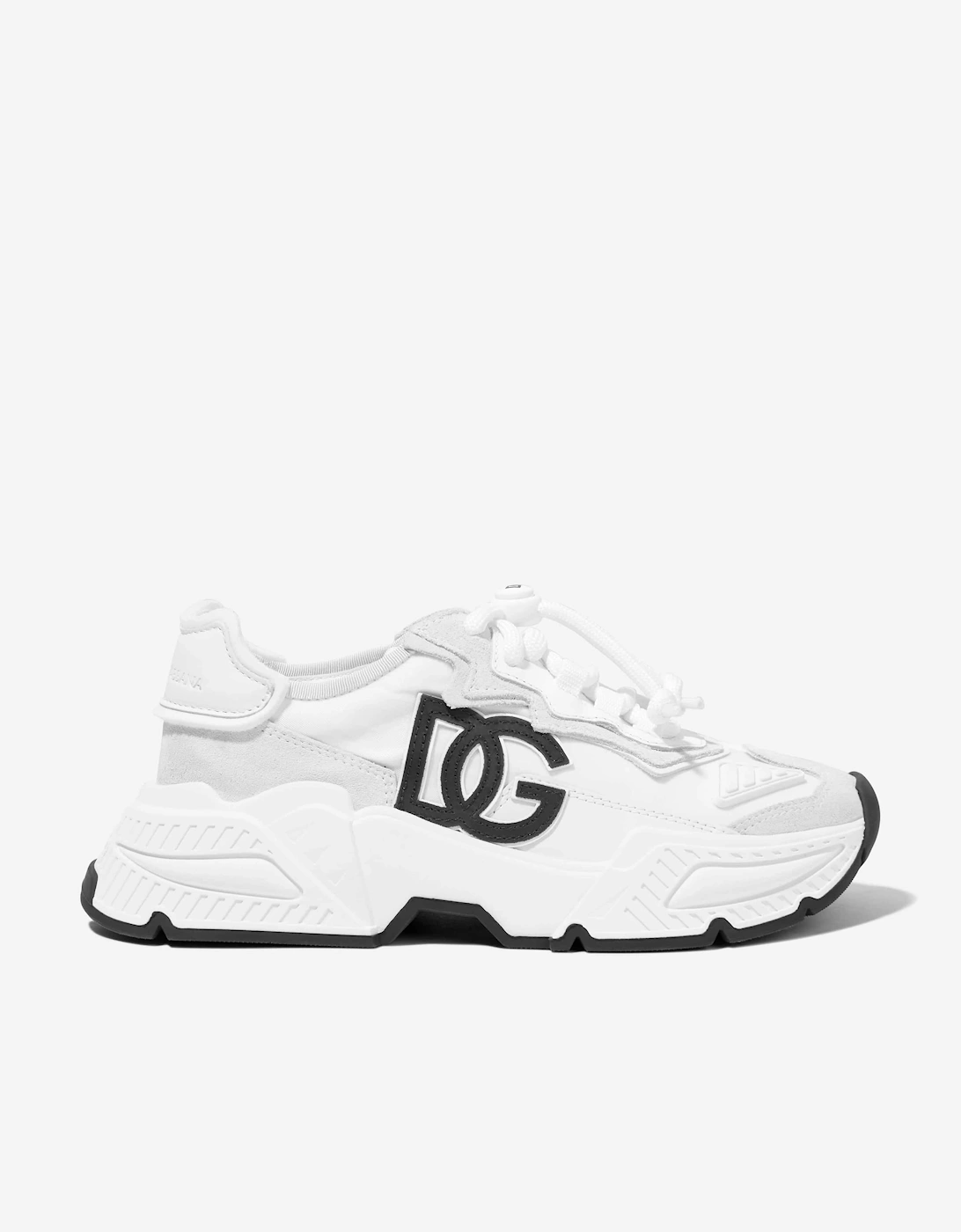 Dolce & Gabbana Kids Mixed Materials Daymaster Trainers in White