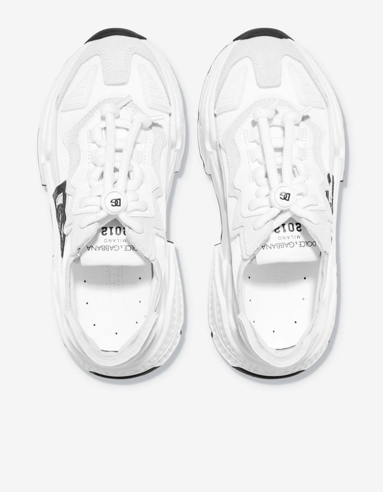 Dolce & Gabbana Kids Mixed Materials Daymaster Trainers in White