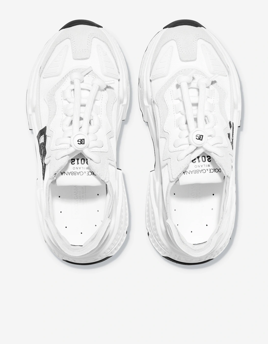 Dolce & Gabbana Kids Mixed Materials Daymaster Trainers in White
