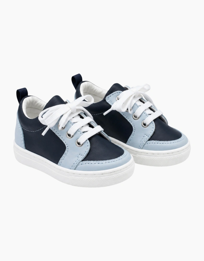 Navy X Blue Leather Nico Trainers