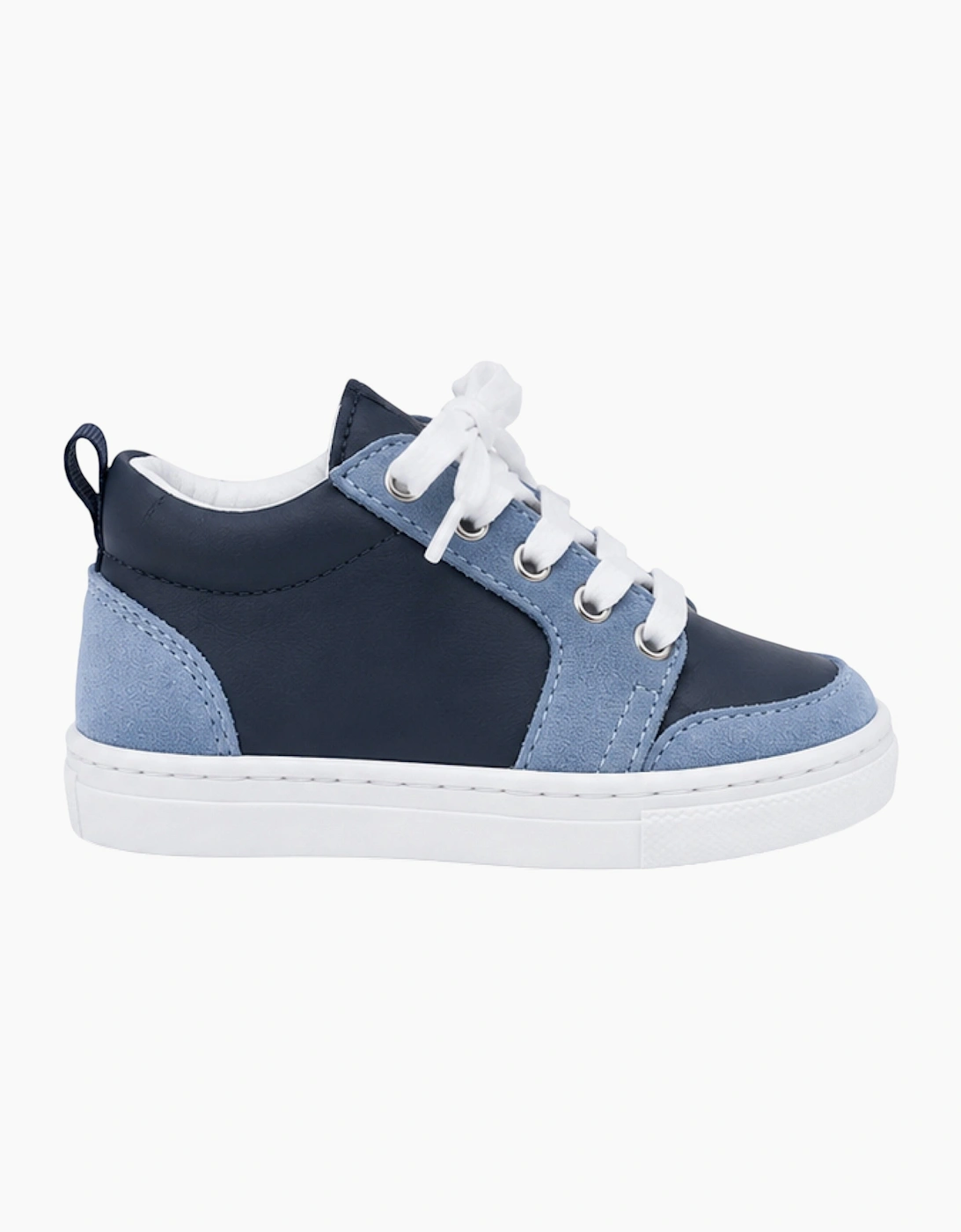 Navy Leather and Blue Suede Nico Trainers