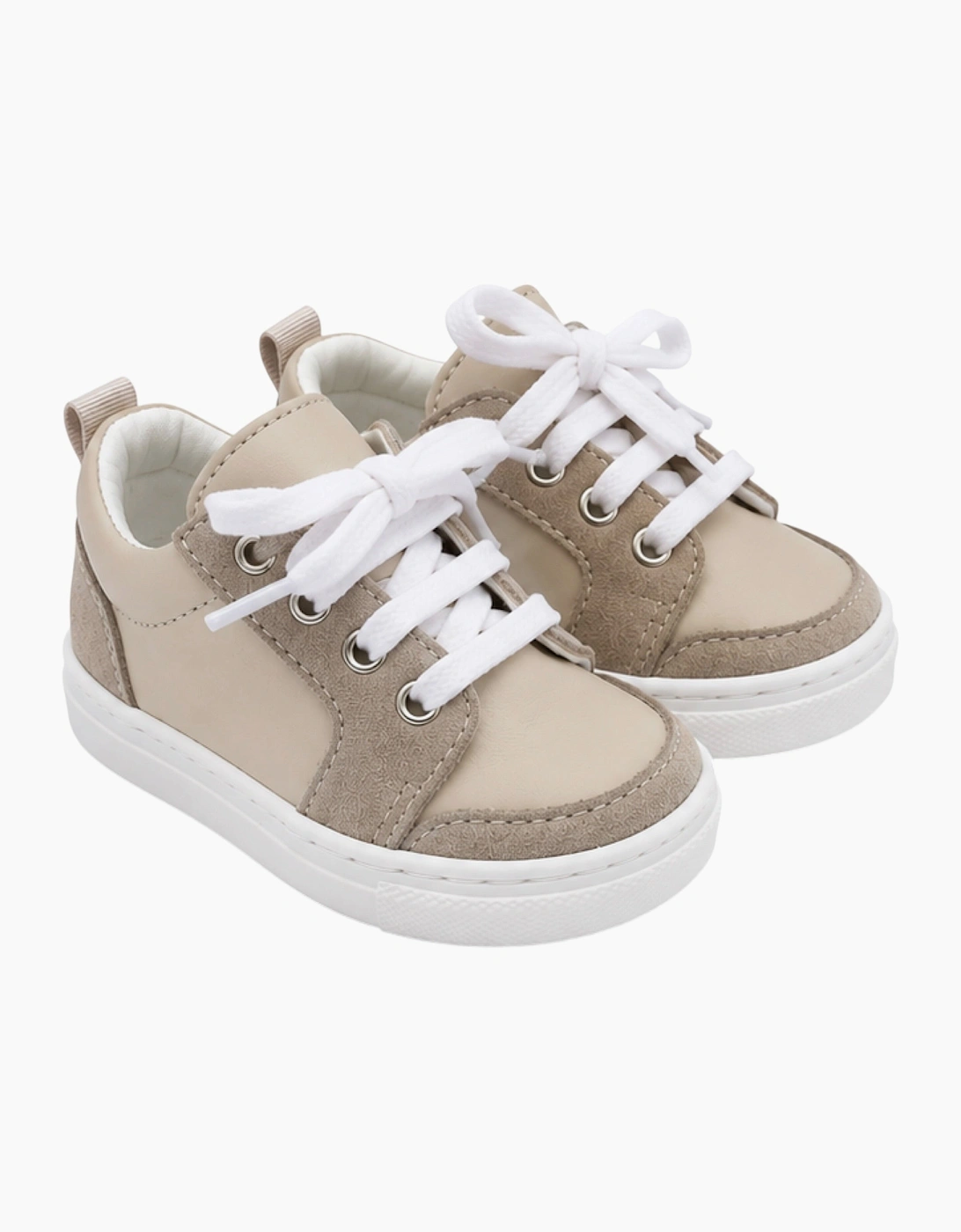 Nude Leather and Brown Suede Nico Trainers, 4 of 3