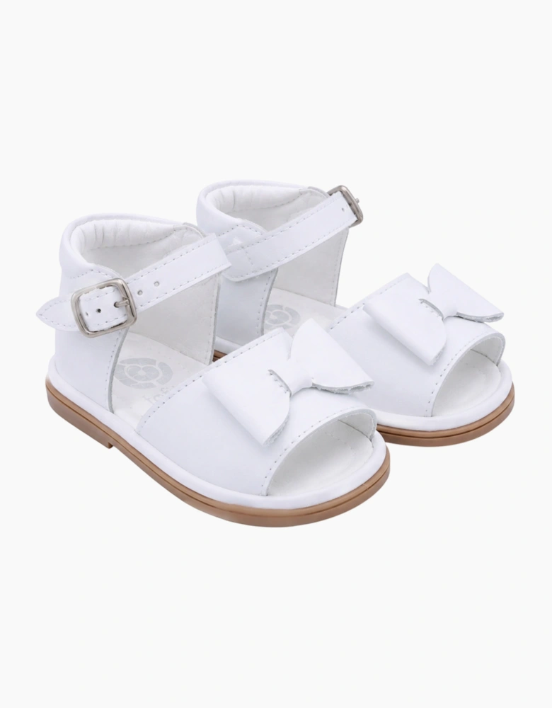 White Leather Marina Sandals