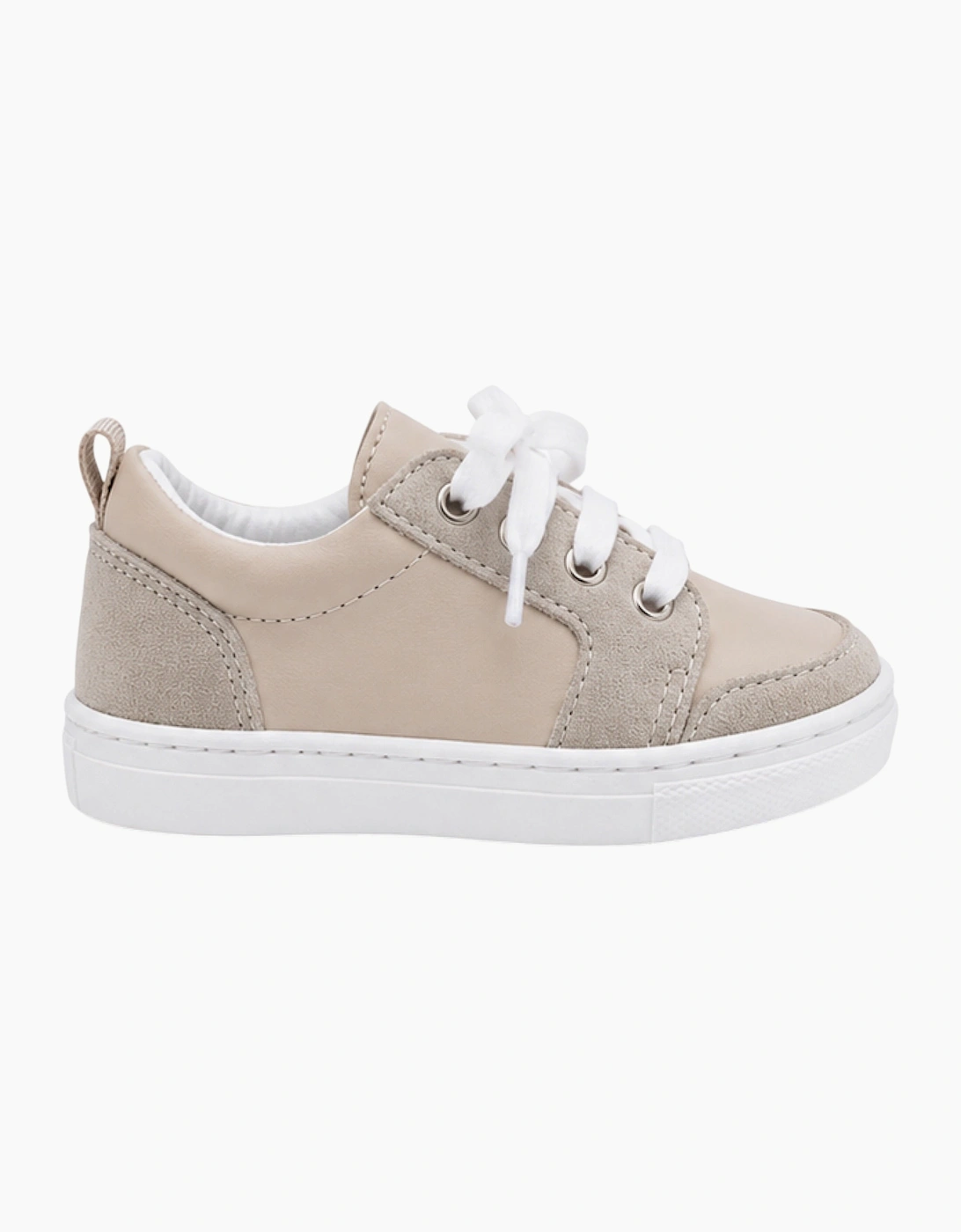 Nude Leather and Beige Suede Nico Trainers