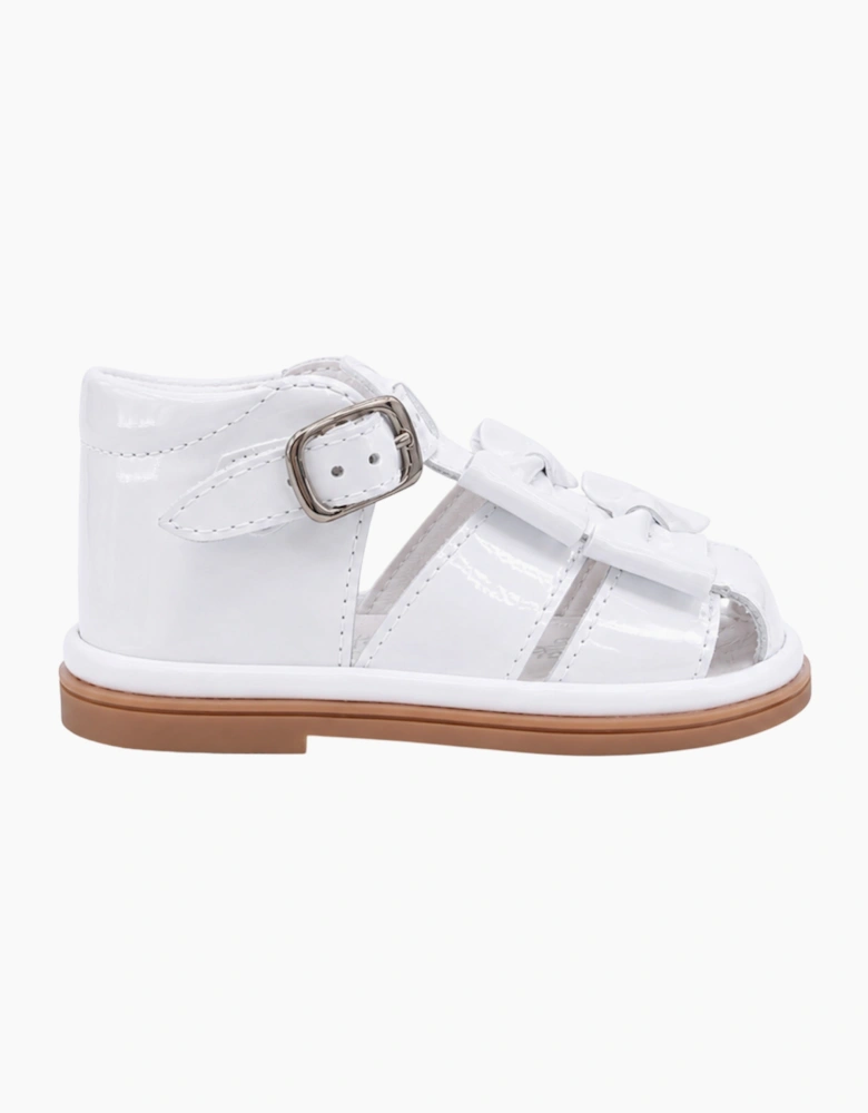 Dina White Patent Sandal
