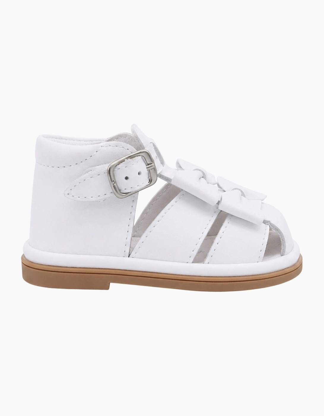 Dina White Leather Sandal