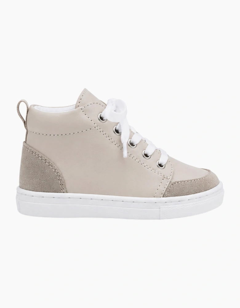 Nude Leather and Beige Suede Luca Trainers
