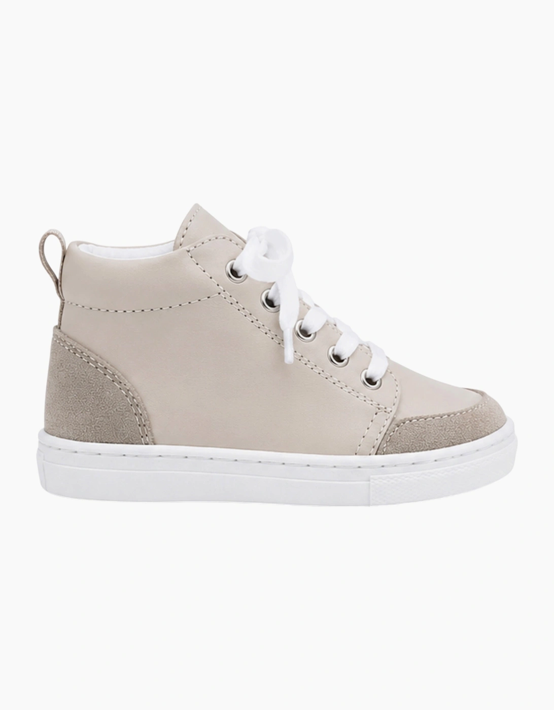Nude Leather and Beige Suede Luca Trainers