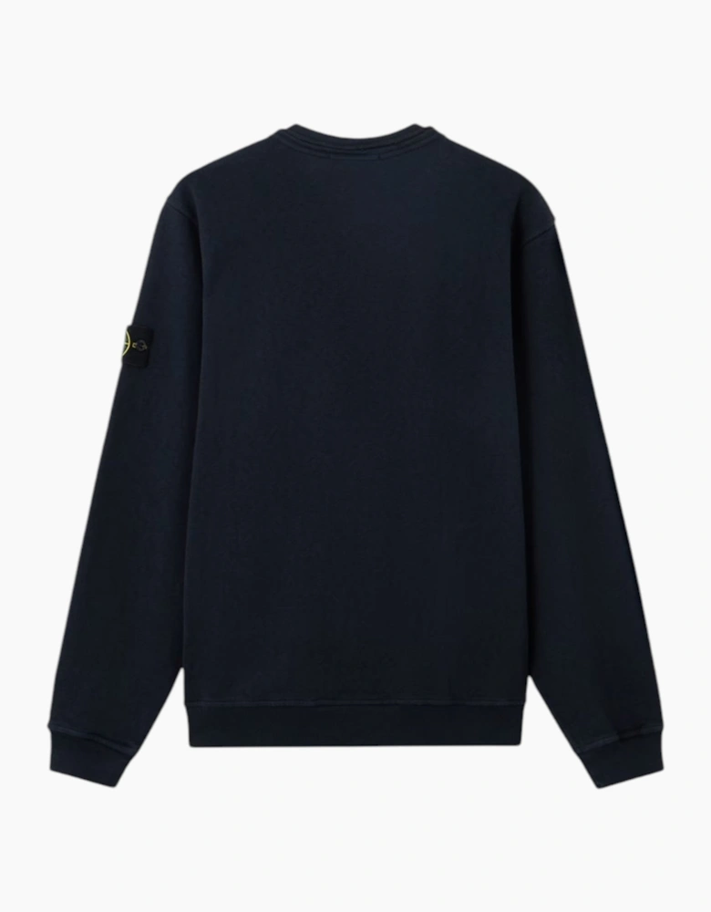 Stone Island Malfile Fleece Old Effect Navy Sweatshirt