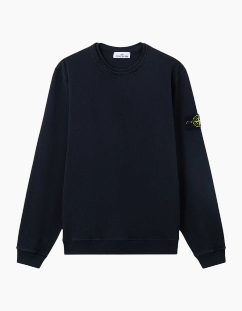 Stone Island Malfile Fleece Old Effect Navy Sweatshirt