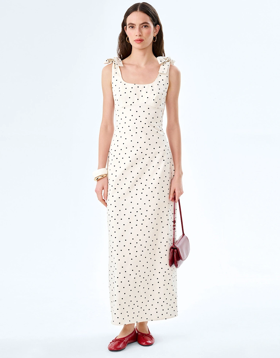 Omnes Women's White Morgane Dress In Polka Dot - Size: 14