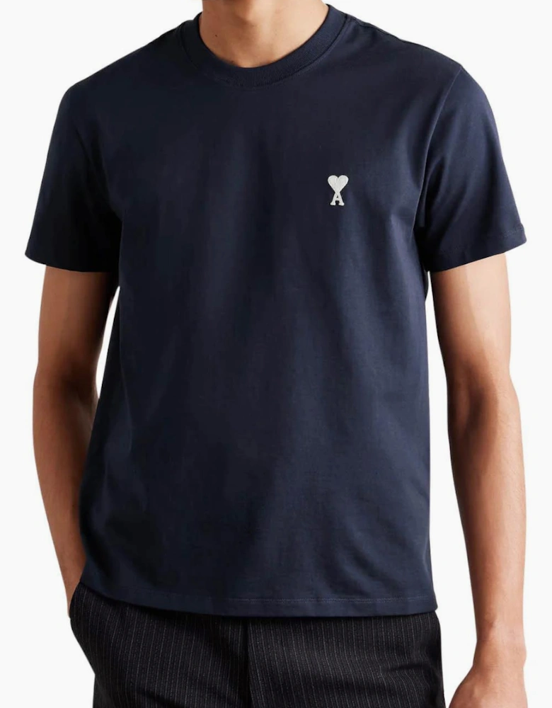 Ami Paris 'Ami De Coeur' Black Heart T-Shirt Navy
