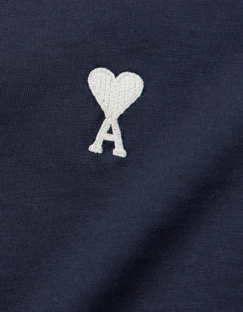 Ami Paris 'Ami De Coeur' Black Heart T-Shirt Navy